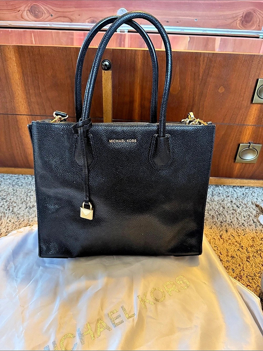 Michael Kors Black Tote with Shoulder Strap